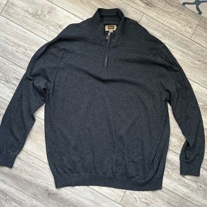 Foundry Supply Co Mens 1/4 Zip Pullover Gray 3XL